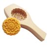 Wooden Moon Cake Mold DIY Pumpkin Pie Baking Mold Rice Cake Bread Mold 3D Lotus Pastry Mold 75g