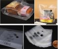 50 Pack Transparent Tote Bags Simple Style Handle Carry Out Bag for Baking Treat Retail Packing