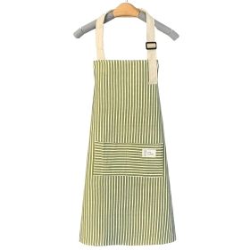 1pc Adjustable Kitchen Cooking Apron (Color: Green)