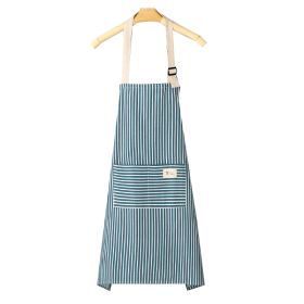 1pc Adjustable Kitchen Cooking Apron (Color: Blue)