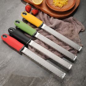 Stainless steel fruit cheese grater Chocolate lemon rind cheese crumb grater Grater kitchen tools (Color: Shredder-yellow)