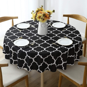 Tablecloth For Round Tables Waterproof Satin Resistant Washable Dining Table Protector (size: 120*120cm)